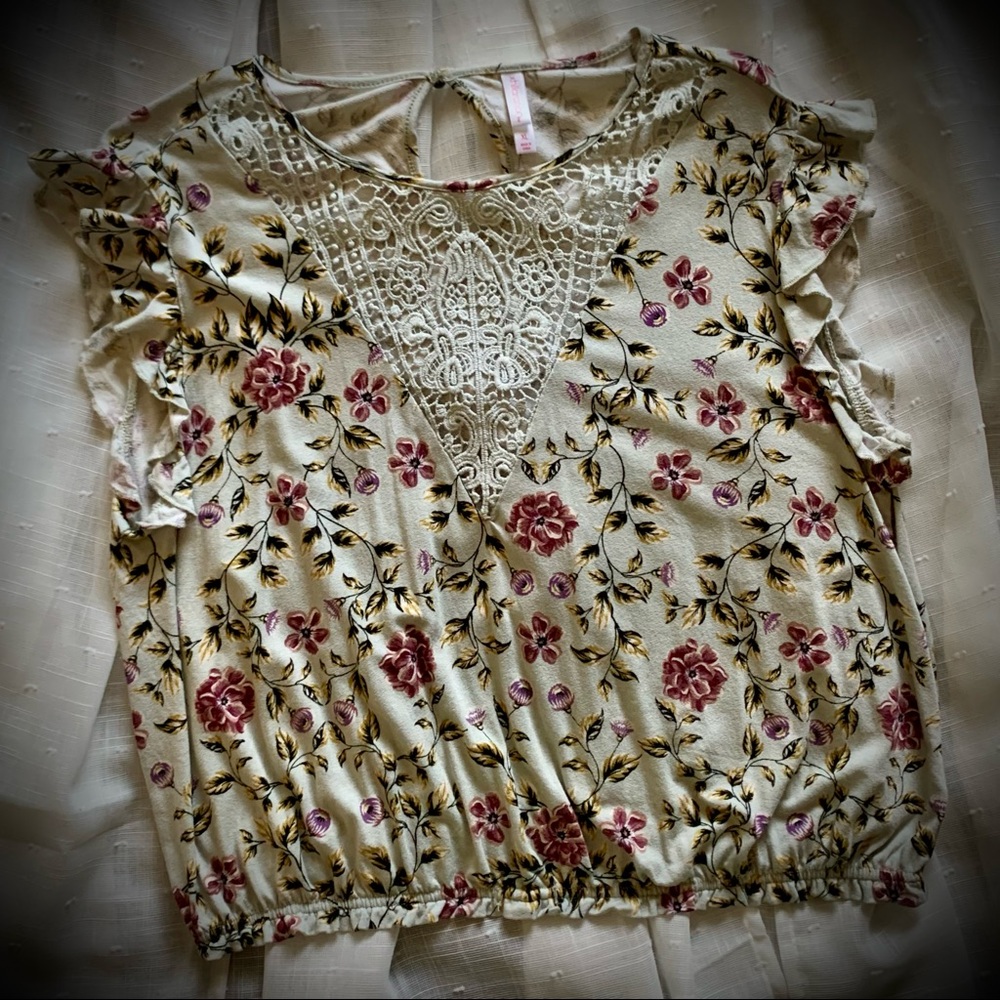 Green Floral Top